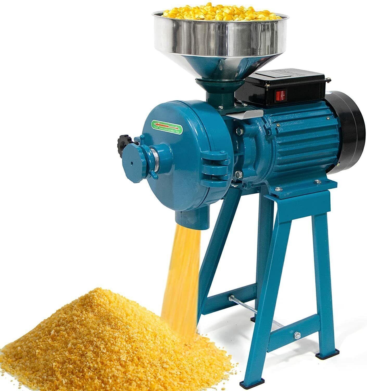 3000W 110V Electric Grinder Mill Grain Corn Wheat Feed Wet&Dry Cereal Machine