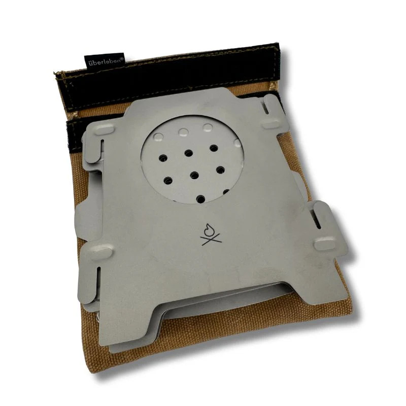 Uberleben Stoker Wood Burning Camp Stove Flatpack Twig Stove Ultralight Titanium