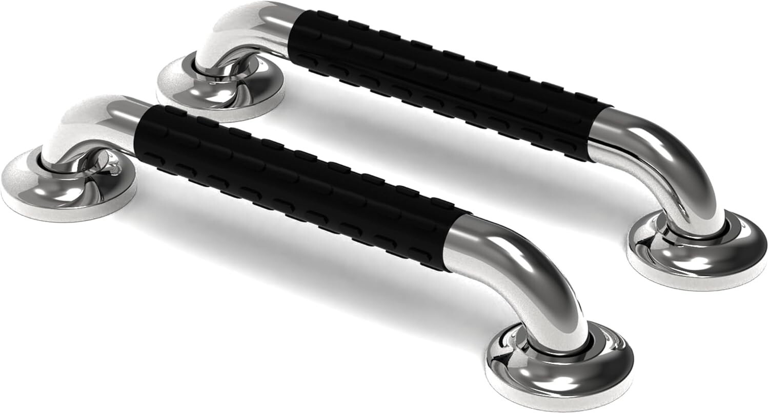 24 inches Bath Safety Grab Bar with Soft Anti-Slip Grips, ADA 500lbs Loading Cap