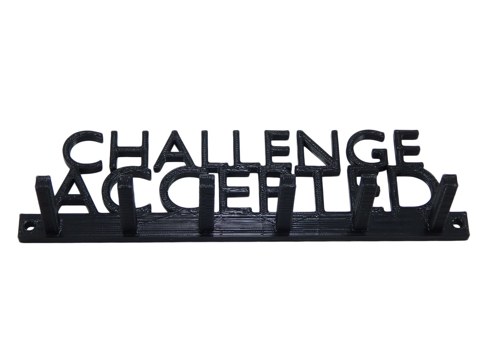 CHALLENGE ACCEPTED RUNNER SPORTS MEDAL DISPLAY RACK HOLDER HANGER ORGANIZER