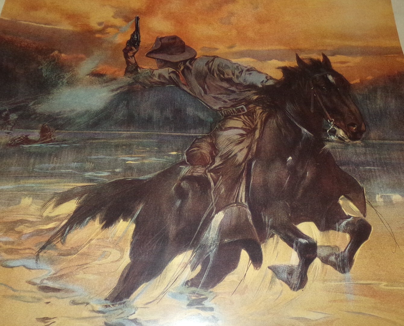 RARE 1980's Smith & Wesson - The Hostiles - Print Poster by Dan Smith 18x24 NOS