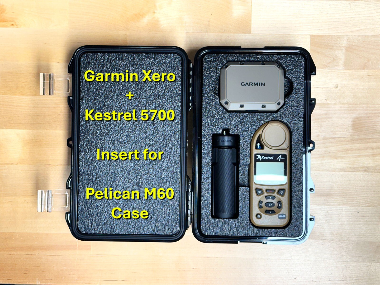 Pelican M60 - Garmin Xero C1/C2 & Kestrel 5700 - Case Insert