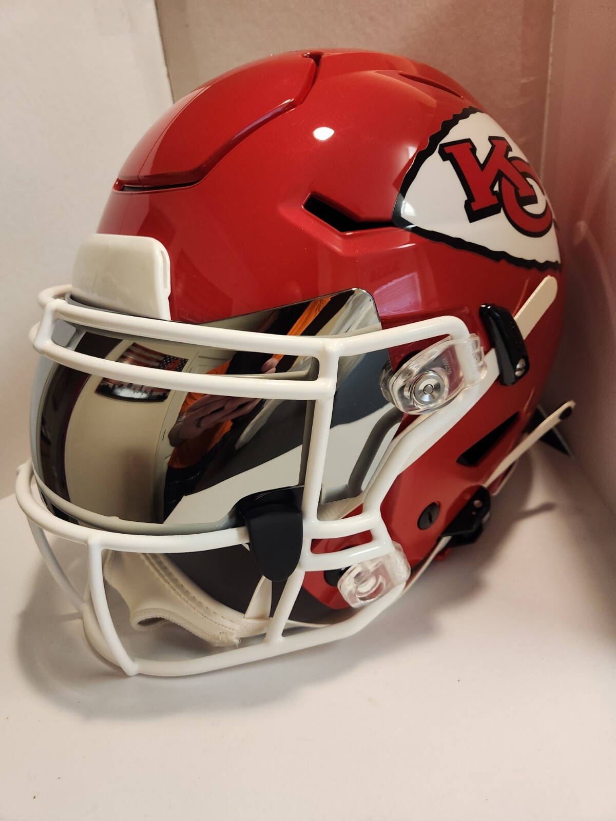 SILVER SPEED FLEX SCHUTT F7 Full Size Football Helmet Oculus Visor Eye W/Clips