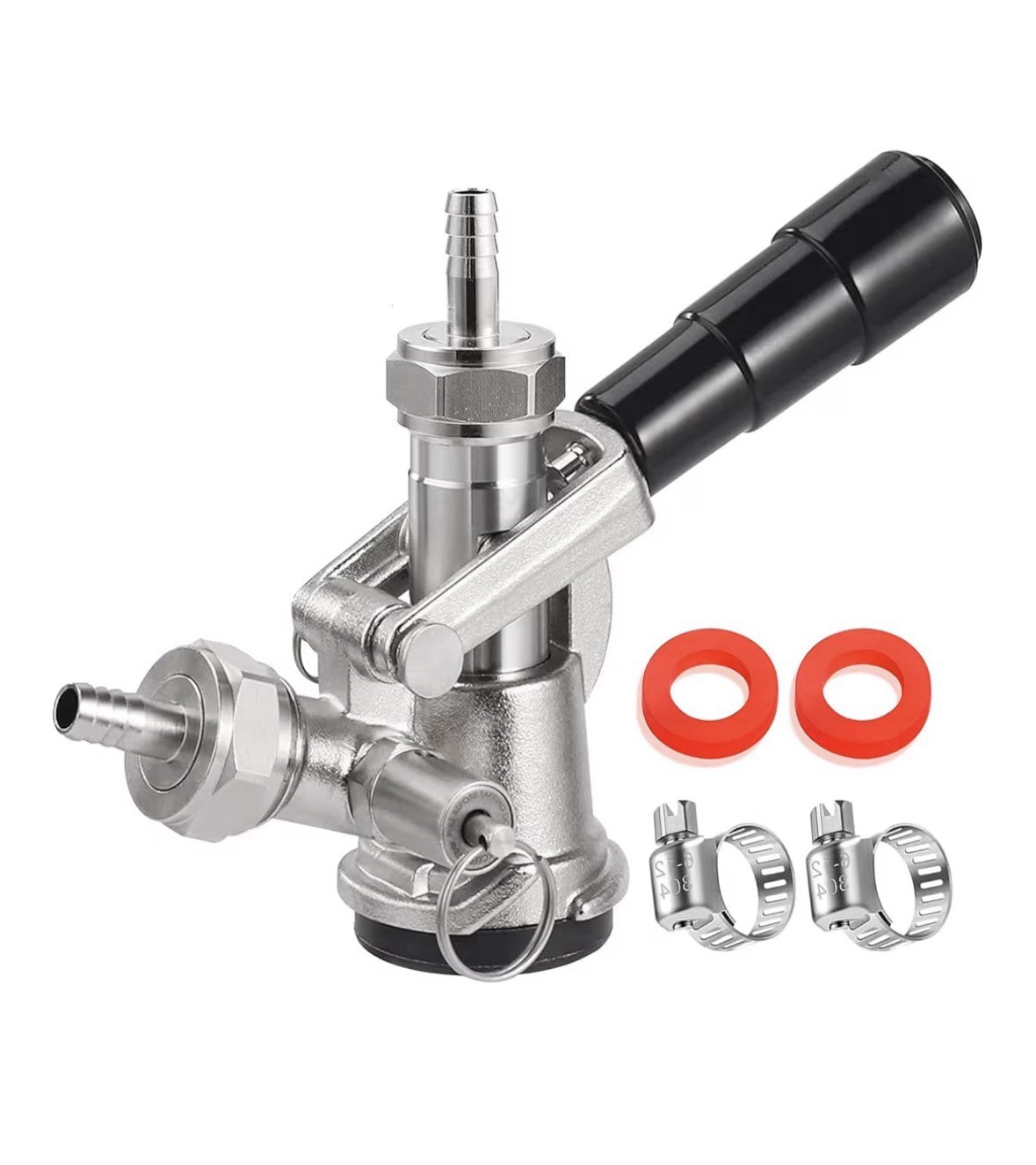 Keg Coupler for Sankey D System Beer Keg Tap Dispenser-304 Stainless Steel Probe