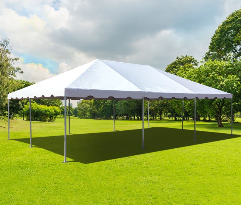 Commercial Frame Tent 20x30 White Canopy with Sidewalls