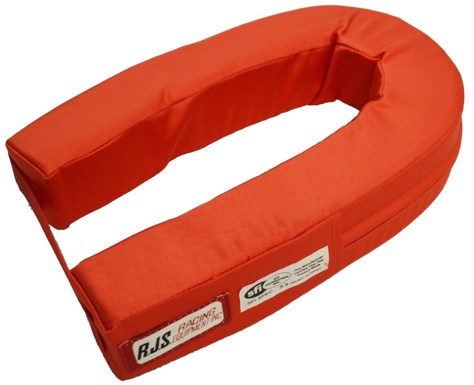 RJS RACING SFI 3.3 HELMET SUPPORT RED HORSESHOE JUNIORS NECK BRACE 11001104