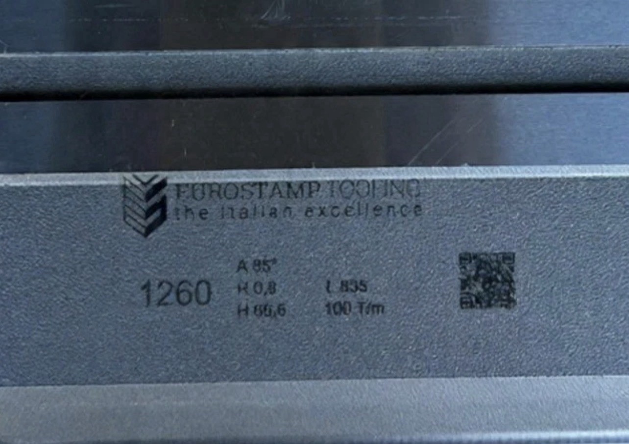 EuroStamp 32.87” European Type Press Brake Die Punch Working Height: 2.62"