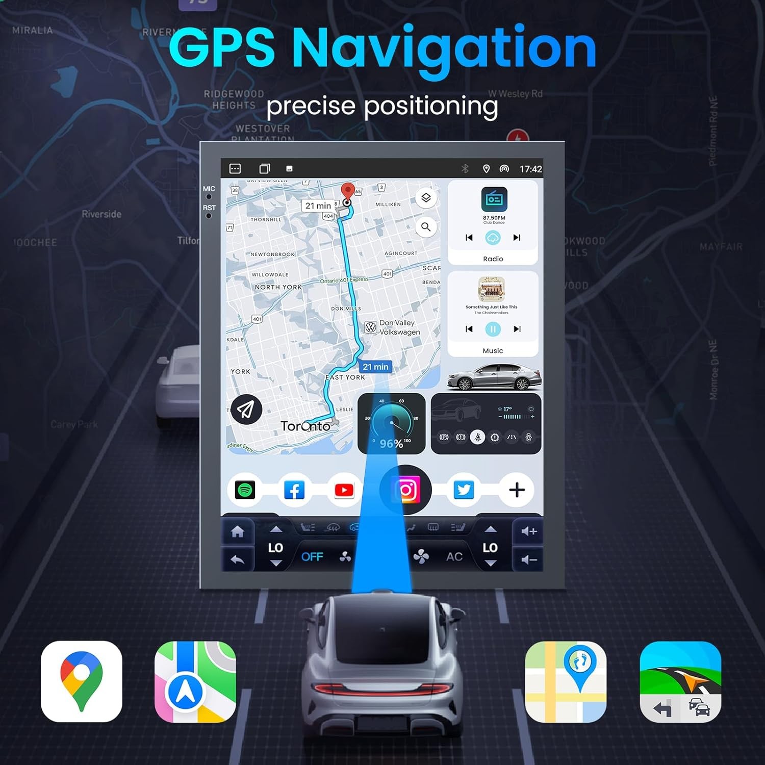 4+64G Car Radio Stereo Carplay Android 13 for Cadillac ATS XTS SRX CTS 2013-2018