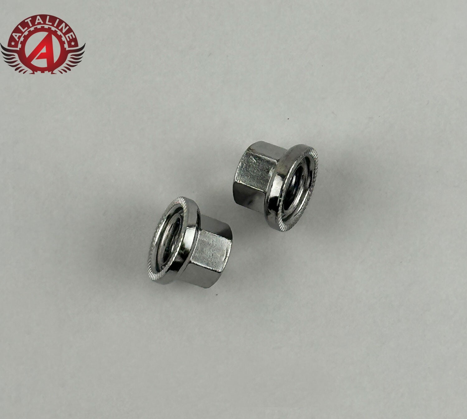 Bicycle Bike Hub Axle Nut with Rotating Washer - 3/8" x 24T - Chrome - Set of 2.
