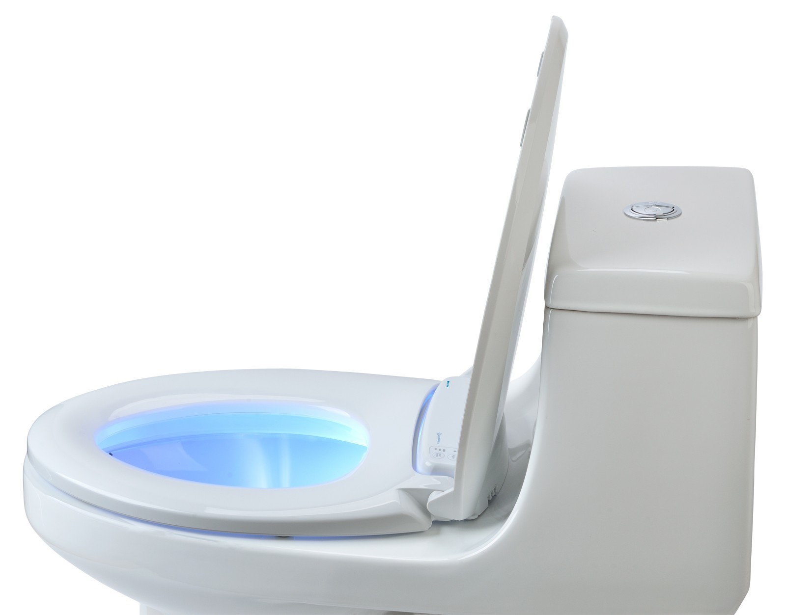LumaWarm - ROUND Heated Electric Warm Toilet Seat Nightlight White Open Box