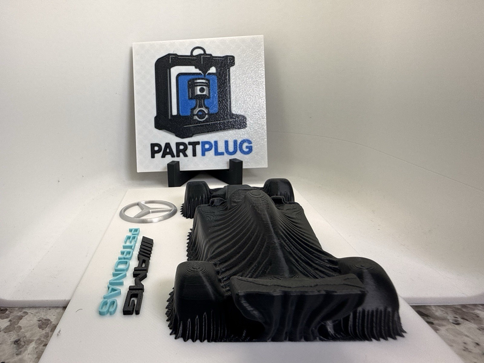 Mercedes AMG Petronas F1 Car Art Decor Logo Gift For Fan Collector Man Cave Desk