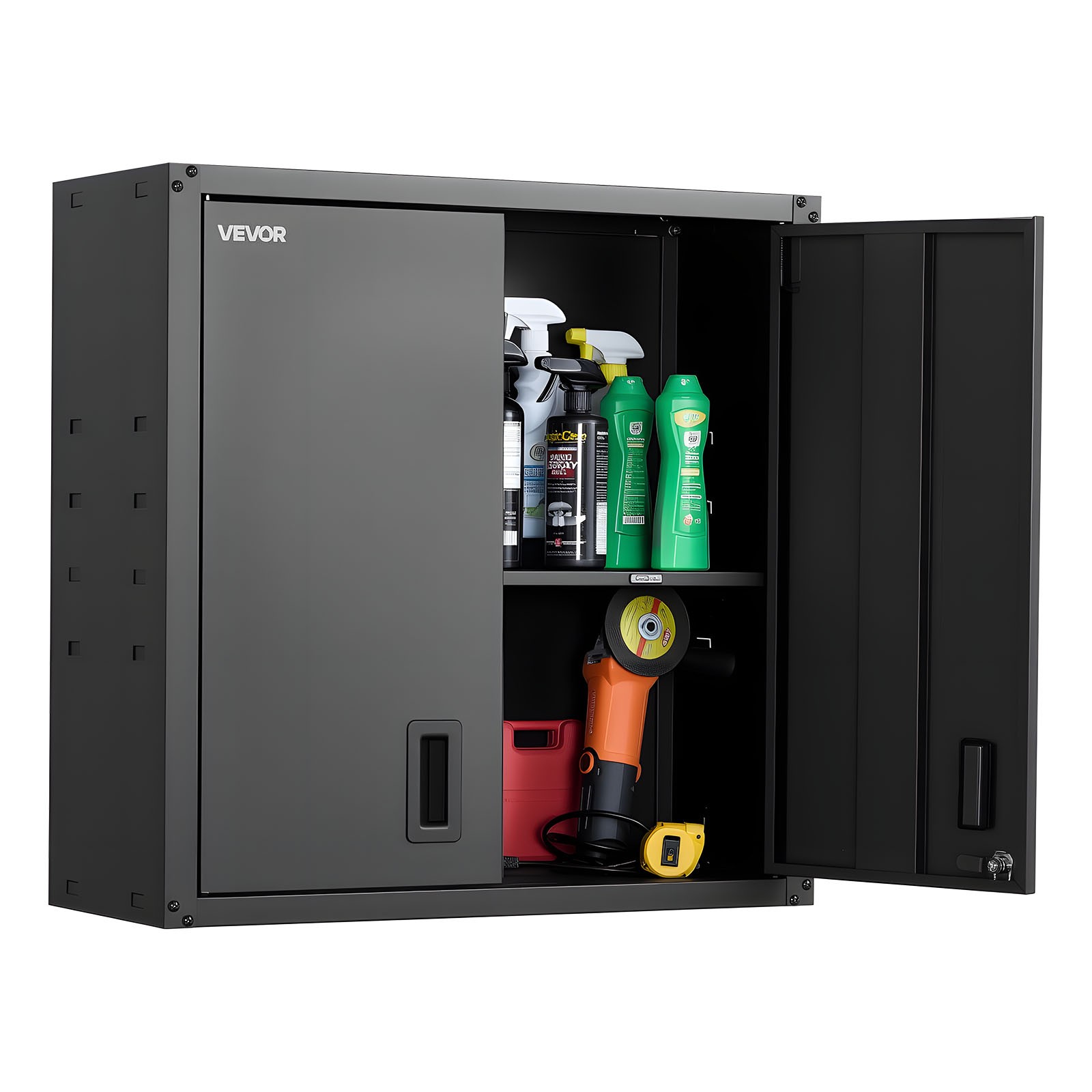 VEVOR Metal Wall Cabinet 30 inch Wall Mounted Cabinet with Adjustable Shelf