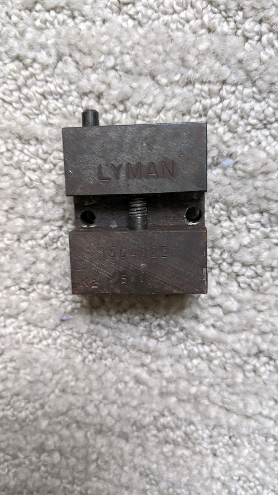 LYMAN DOUBLE BULLET MOULD--356402--USED