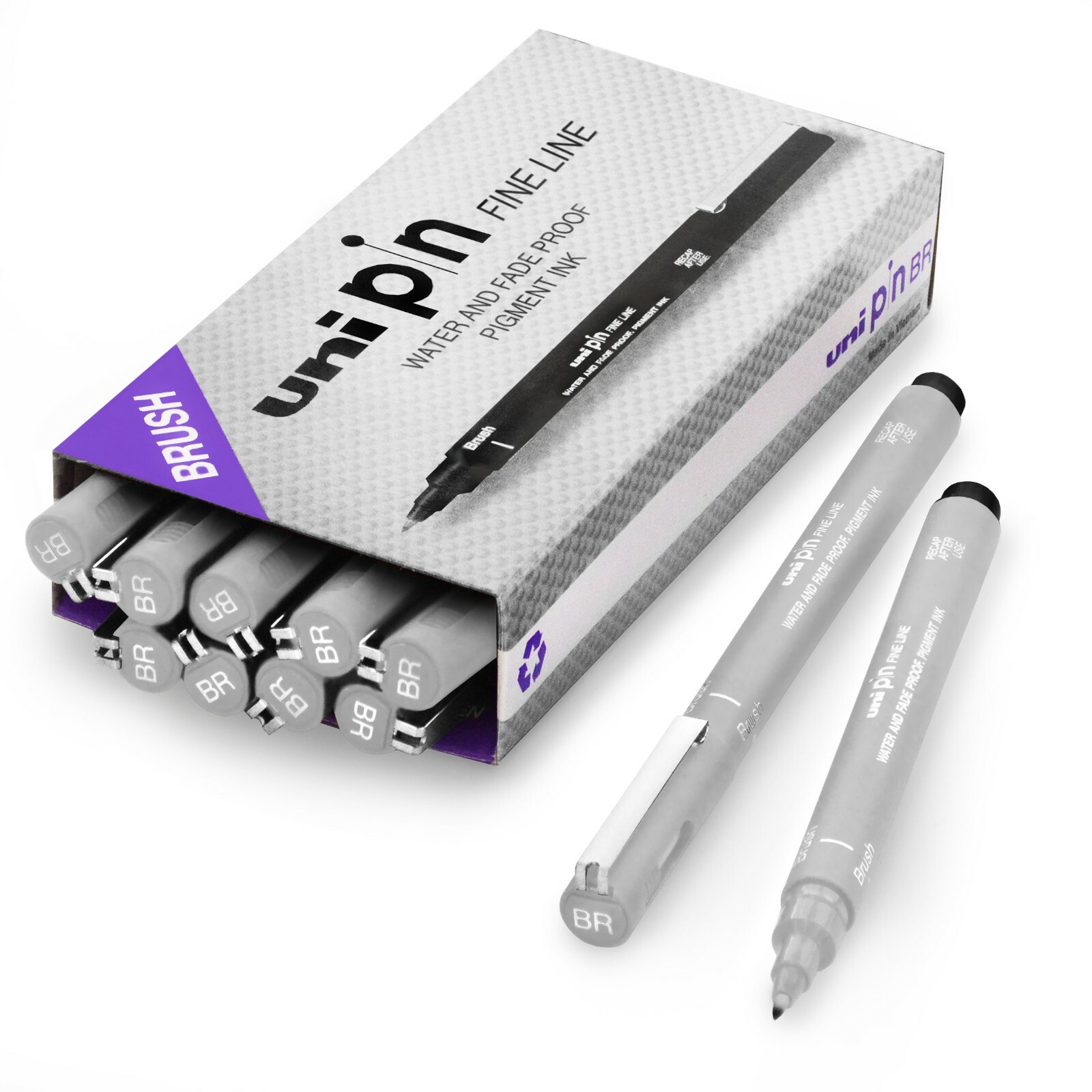 Uni Ball Pin Drawing Pen Fineliner Ultra Fine Line Marker in 5 Colours 12 Pack