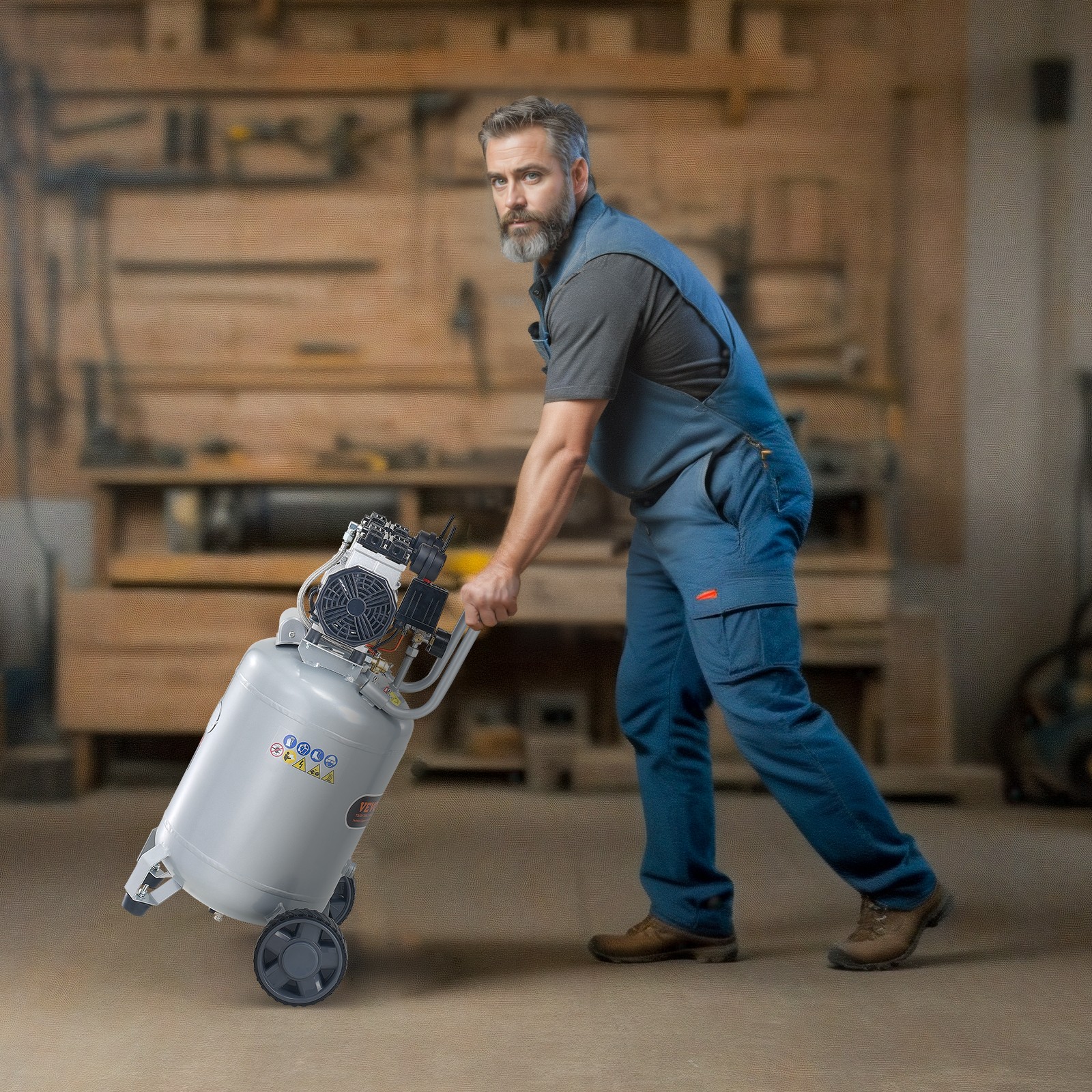 VEVOR 13 Gallon Air Compressor 2HP 4.6SCFM@90PSI Oil Free Air Compressor 125PSI