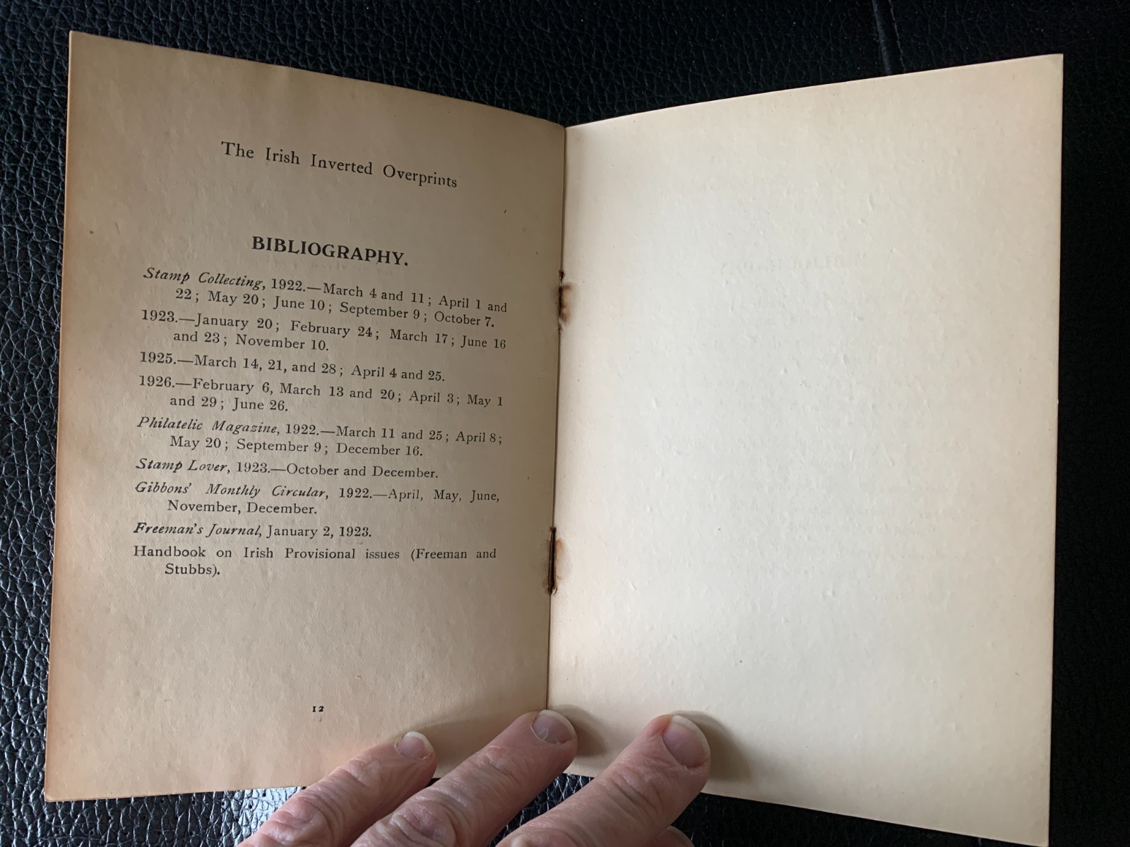 The Irish Inverted Overprints Charlotte J Cooke 1928 Ireland Philately