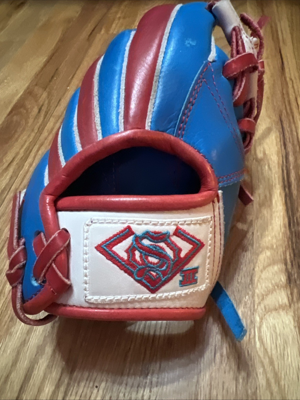 S3 Custom Baseball Glove – Red, White & Blue | 11.25” (Gently Used) 100% LEATHER