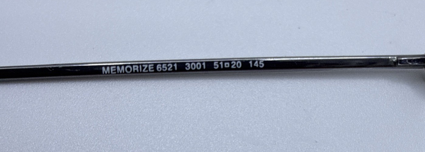 Luxottica Eyeglasses Memorize 6521 3001 Gunmetal *** FRAMES ONLY *** 51-20-145