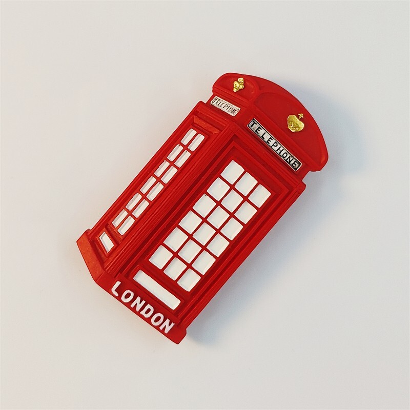Telephone Booth London England Tourist Travel Souvenir 3D Resin Fridge Magnet