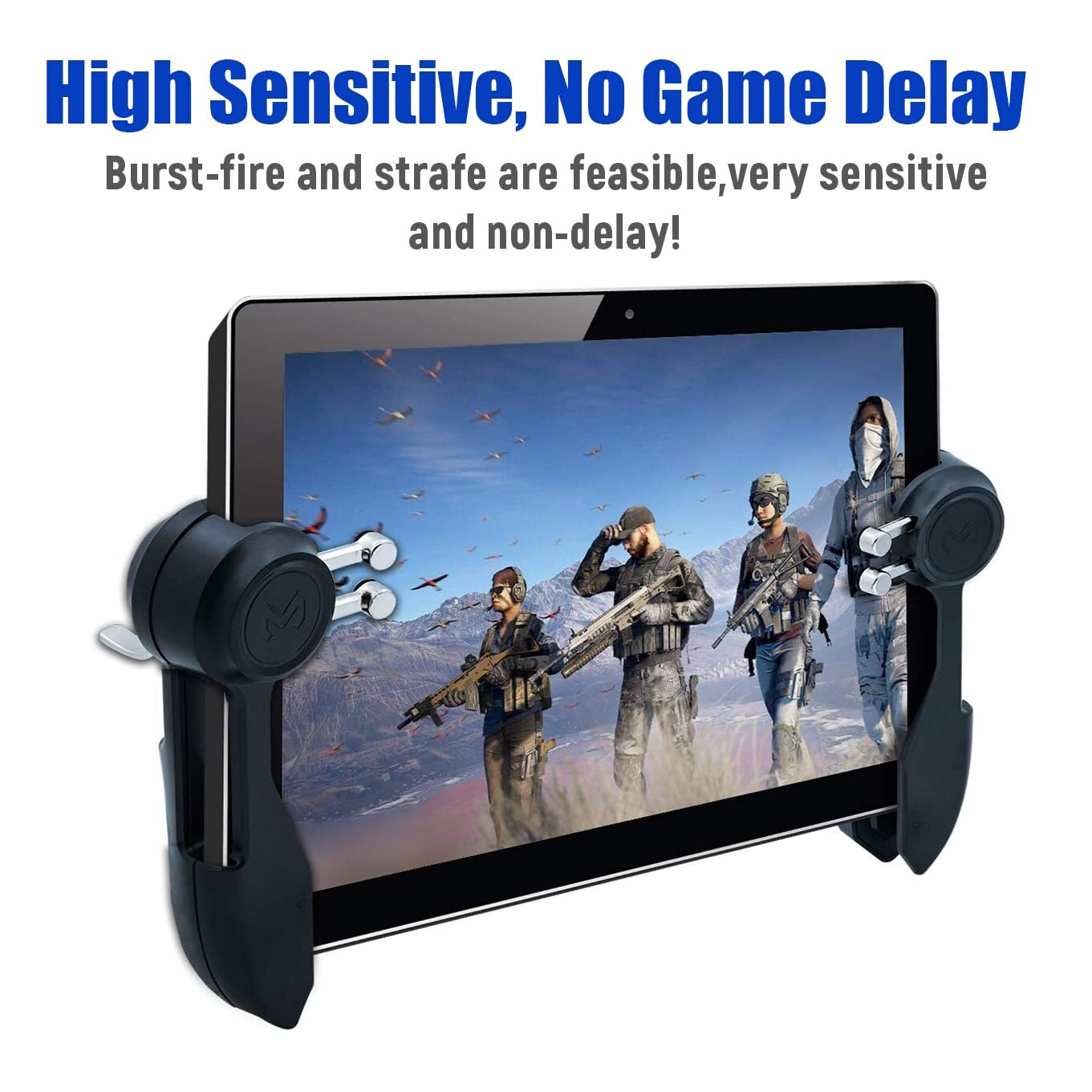Game Controller Triggers with 6 Finger Sleeves for Android iPad Tablet Computer