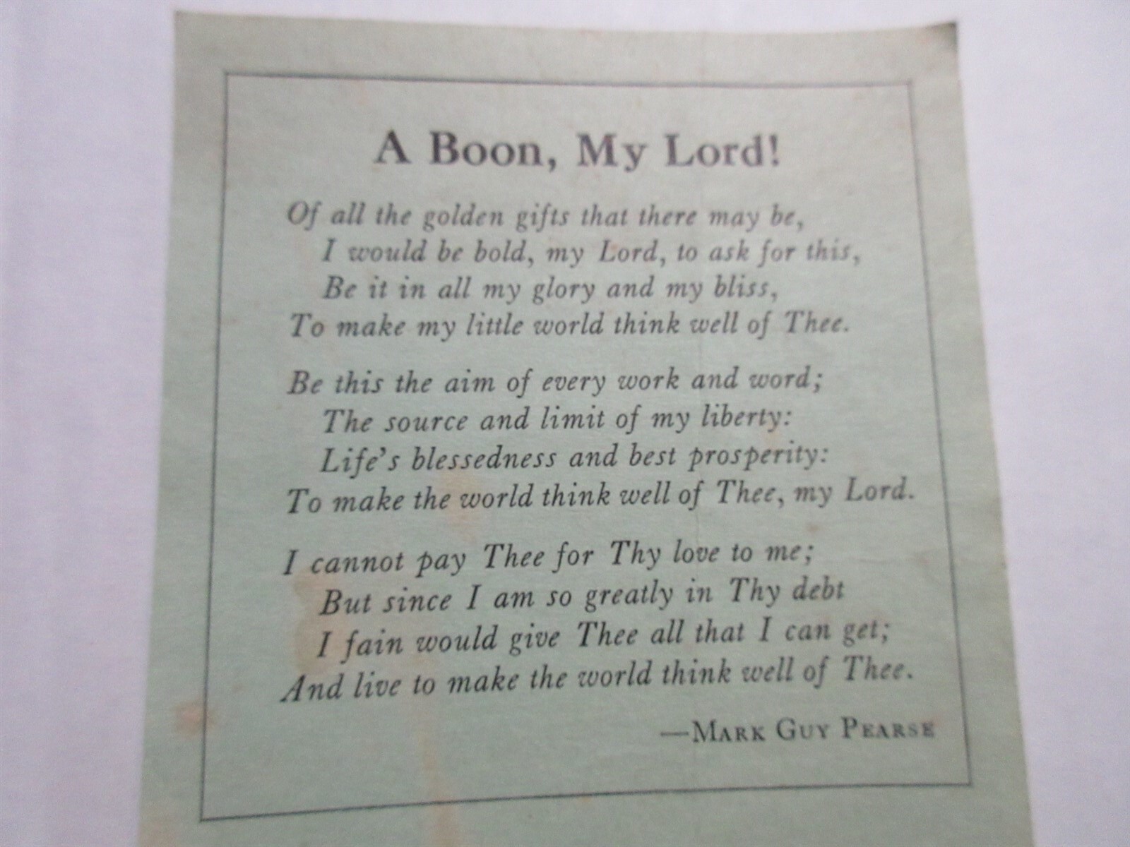 vintage Natbi Publications National Bible Institute leaflet A Boon, My Lord!