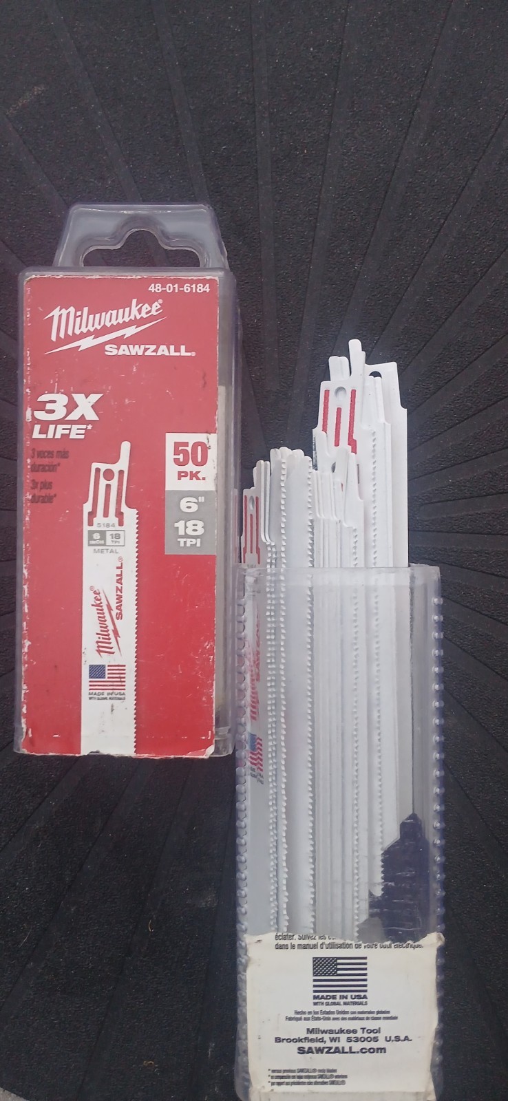 (5) BRAND NEW MILWAUKEE SAWZALL 6" INCH BLADES 18TPI MEDIUM METAL