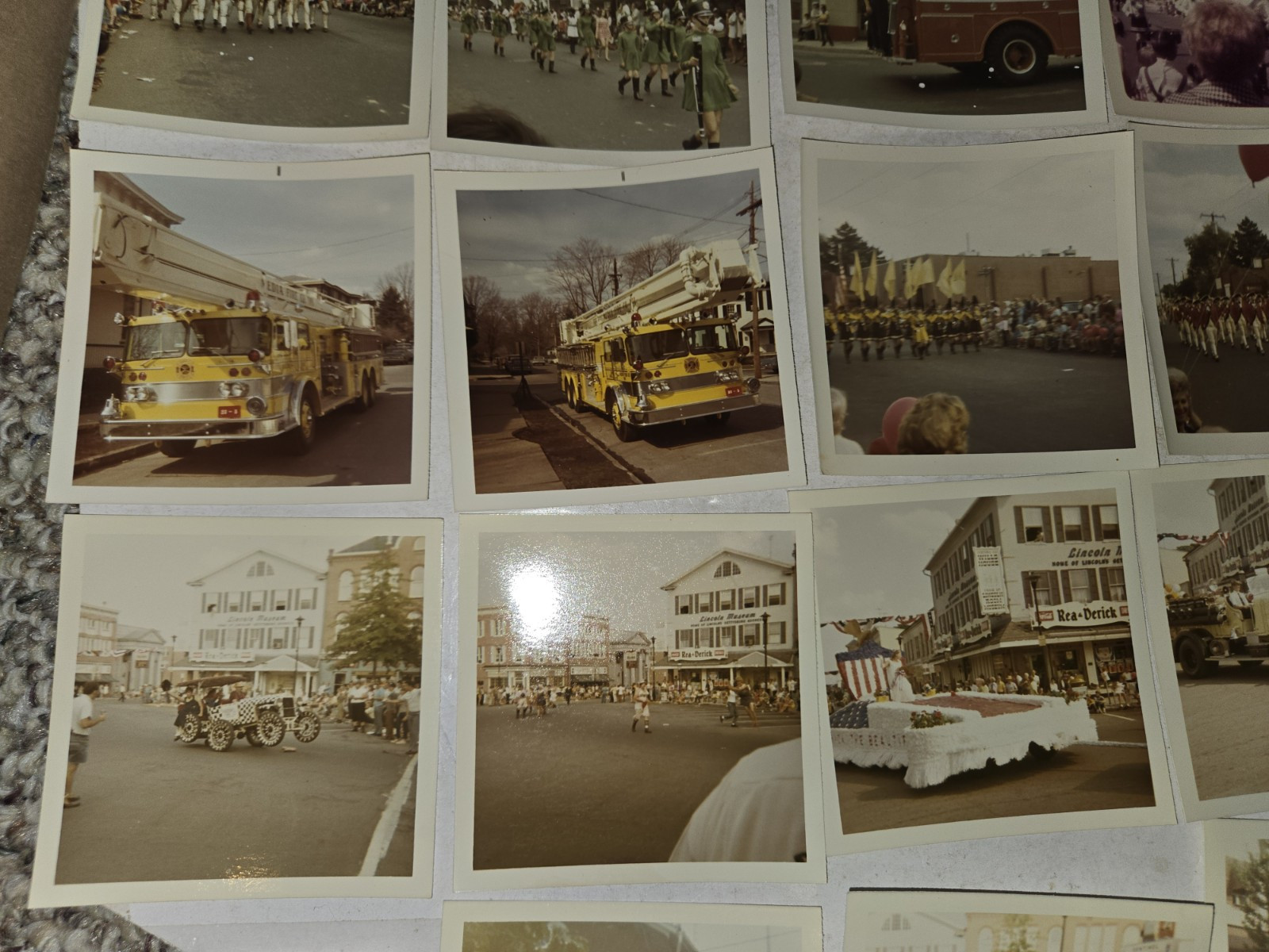 47 Vintage 1970's Fire Truck Parade Polaroid Photos,Levittown,Media,Pennsylvania