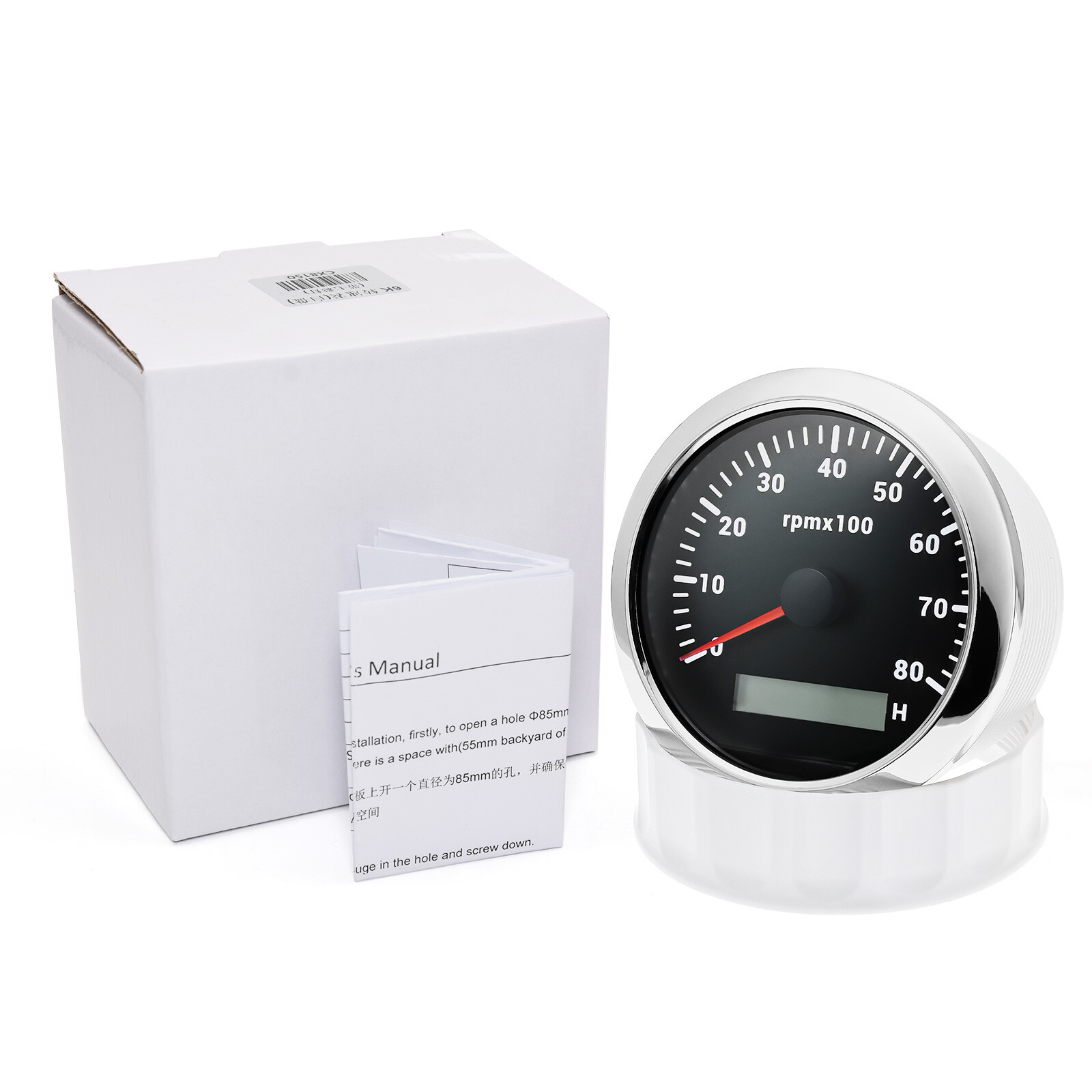 6 Gauge Set 85mm GPS Speedometer 160MPH Tacho&52mm Fuel/Oil/Temp/Volt Gauge US