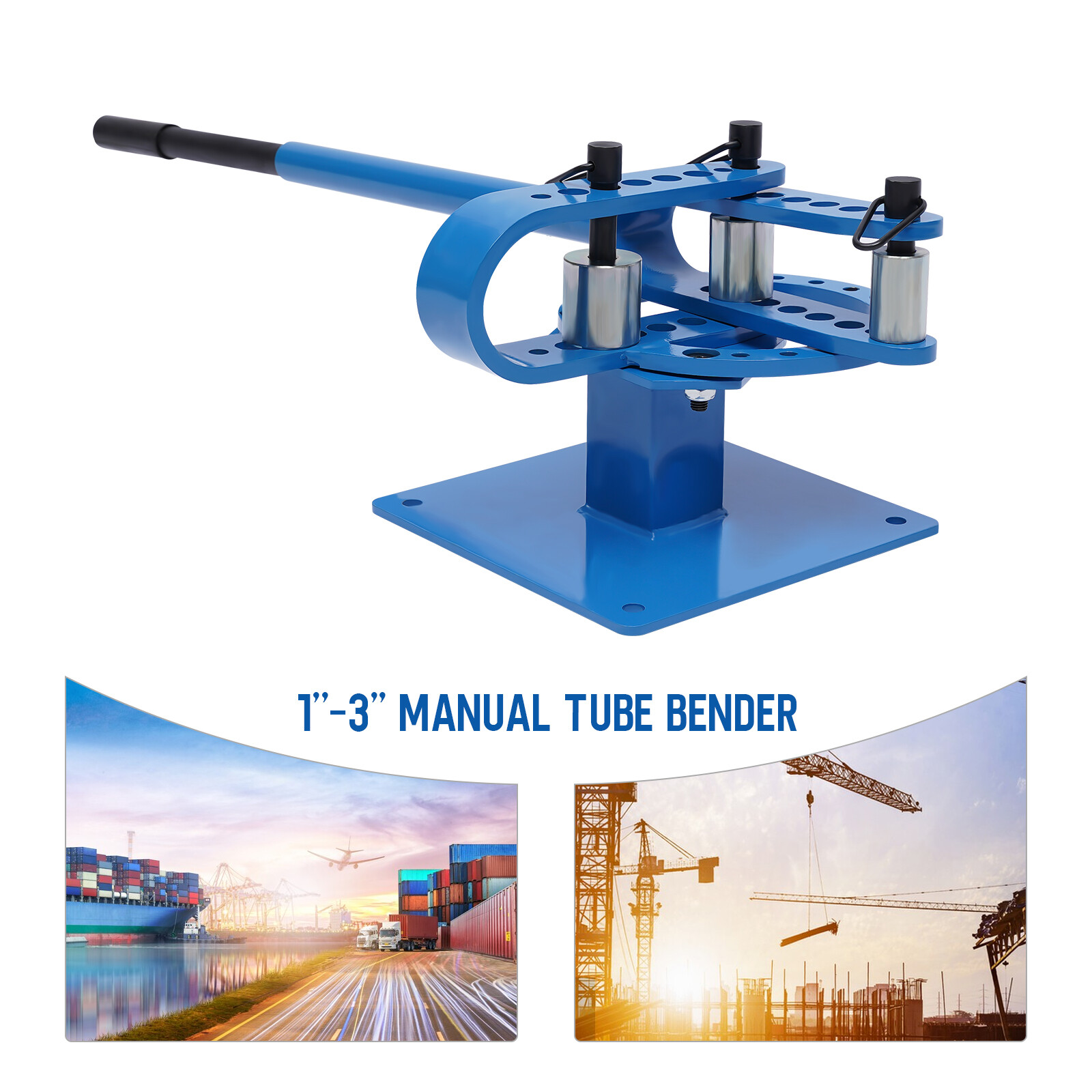 Premium Manual Pipe Bender 1''-3'' with 7 Dies for Versatile Bending