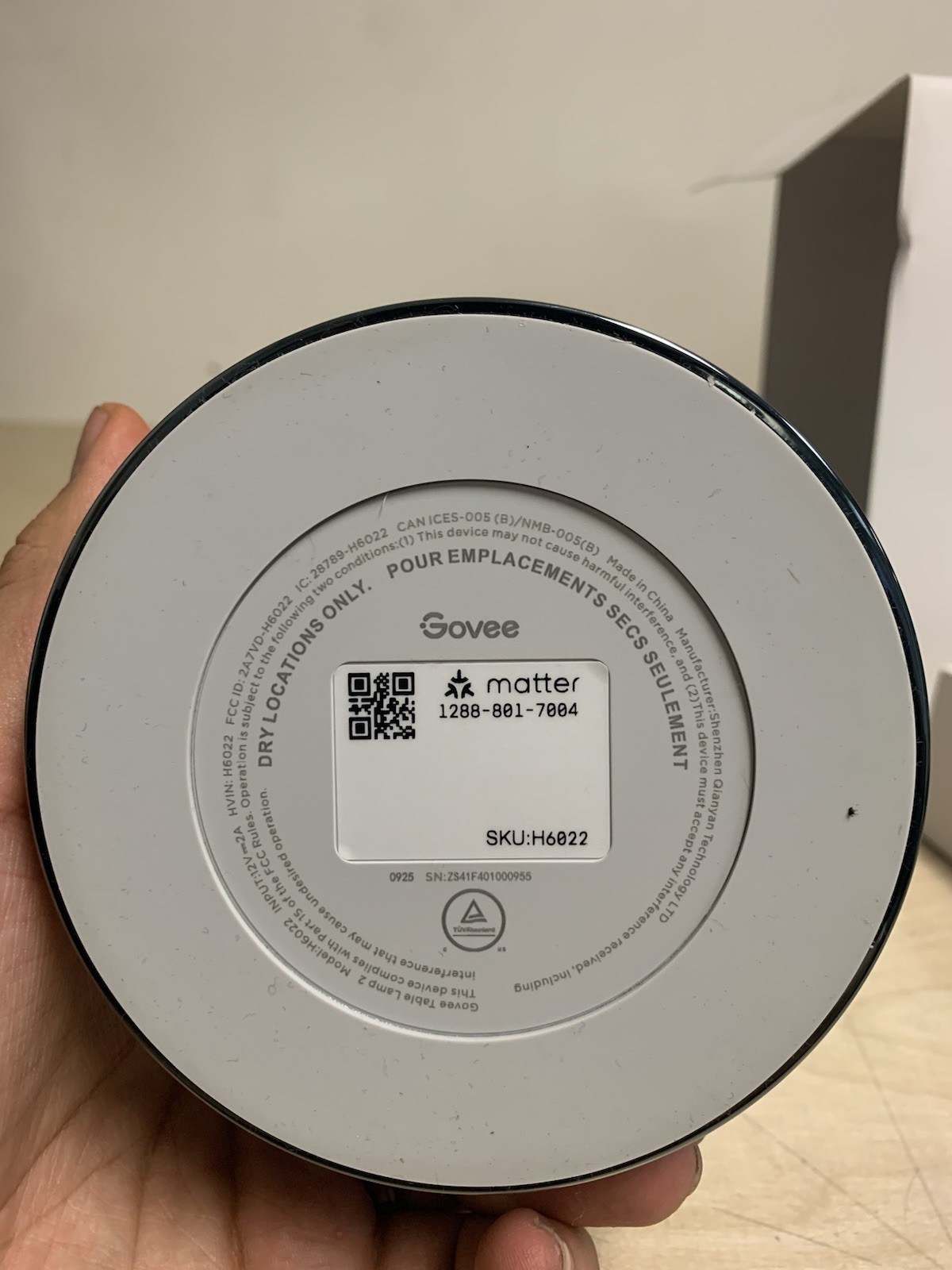 Govee Smart Table Lamp 2 (Model H6022) RGBICWW Used