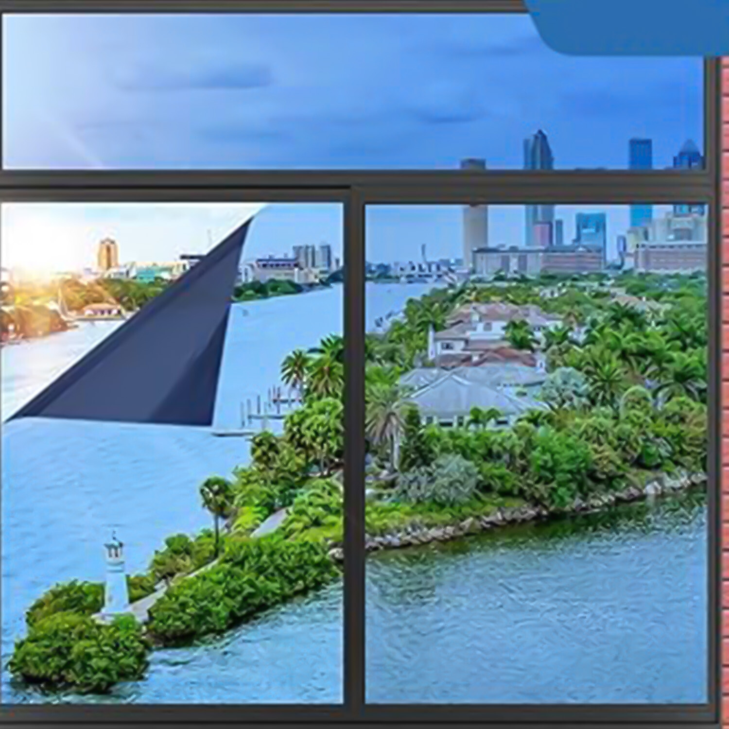 20" x10FT Uncut Roll Window Mirror Blue Chrome Tint Film New Home Office Glass