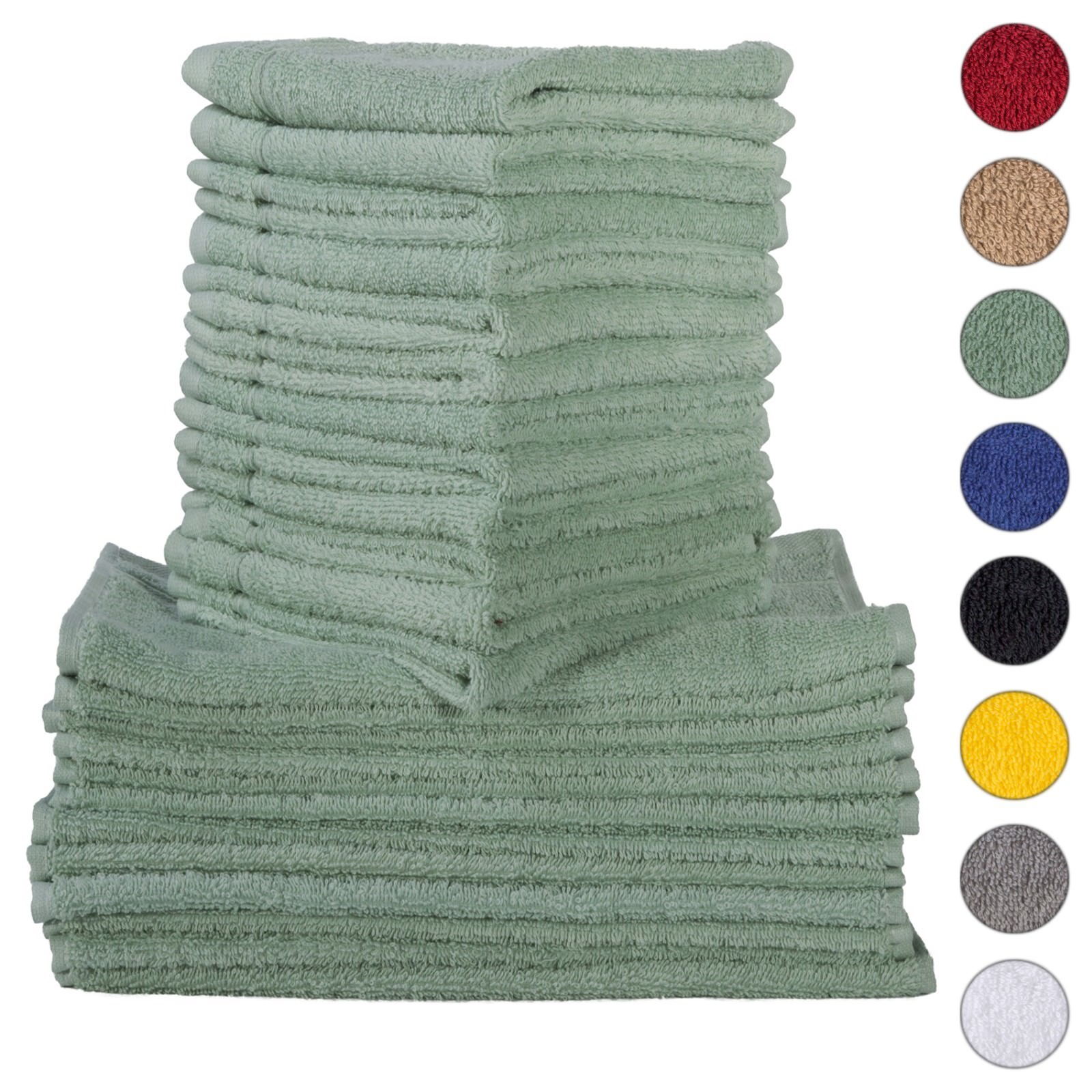 NEW TEAL GREEN Color ULTRA SUPER SOFT LUXURY PURE TURKISH 100% COTTON WASHCLOTHS