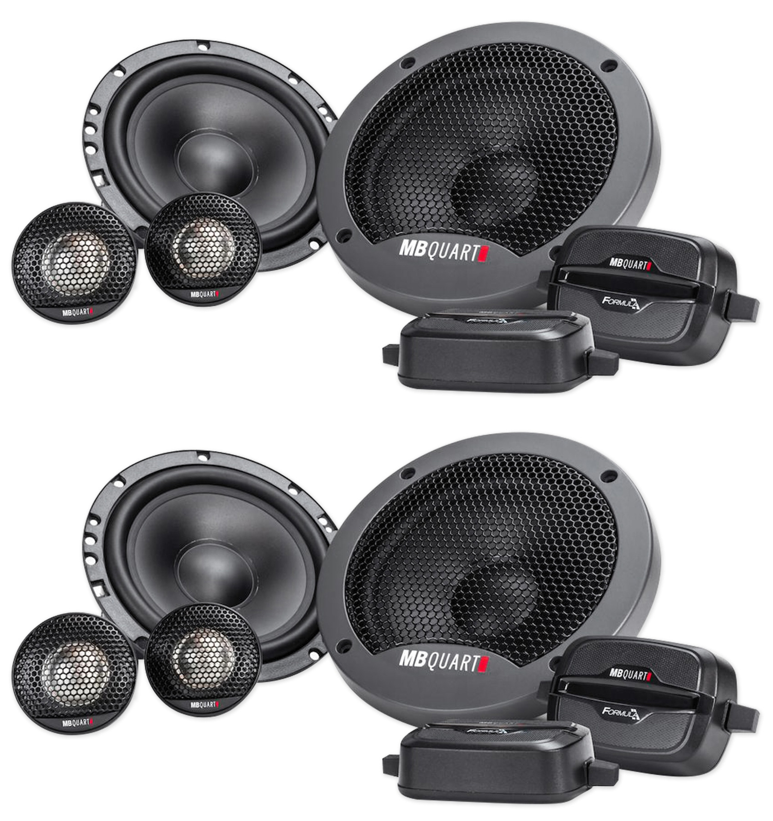 (2) Pairs MB QUART FSB216 6.5" 280 Watt Car Audio Component Speakers