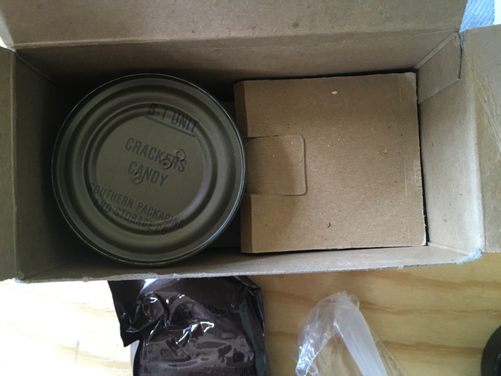 Vtg US MILITARY Meal Combat Individual B-1 Unit C RATION Pork Slices With Juices