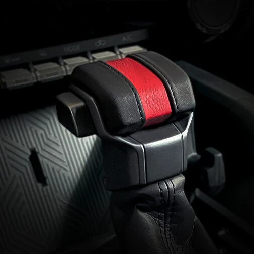 Leather/Gunmetal  Shift knob Automatic for 24+ Toyota Tacoma Sequoia Tundra TRD