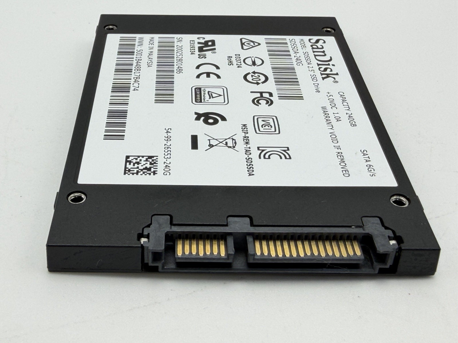 250GB / 256GB SATA 2.5" SSD - Mixed Brands, Tested/working HIHG Health, 1pc