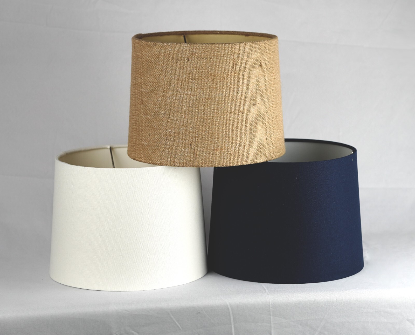 Uno Fitter Off White Fabric Lampshade 9"x10"x7.5" for Small Lamp