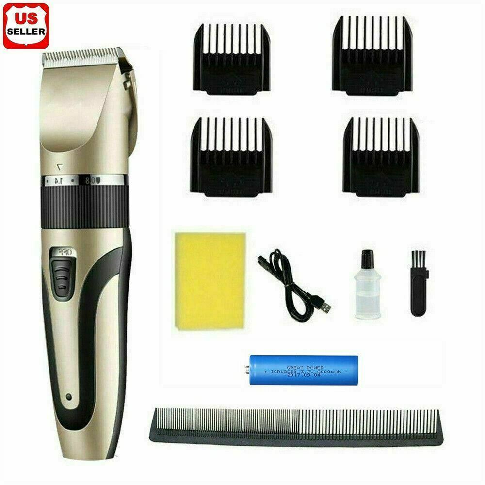 Professional Hair Clippers Trimmer Mens Barber Hair Cutting kit Machine Cordless