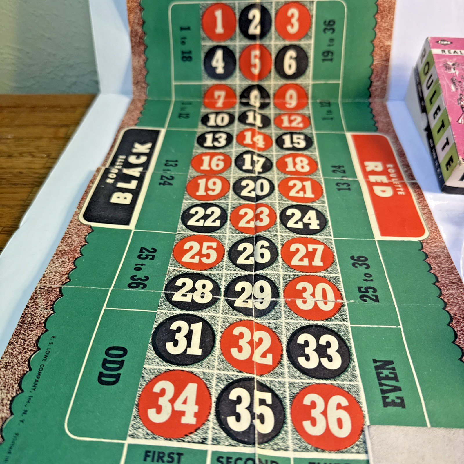 VINTAGE - E.S. Lowe Real Roulette Game in Original Packaging - 7 DAY SALE