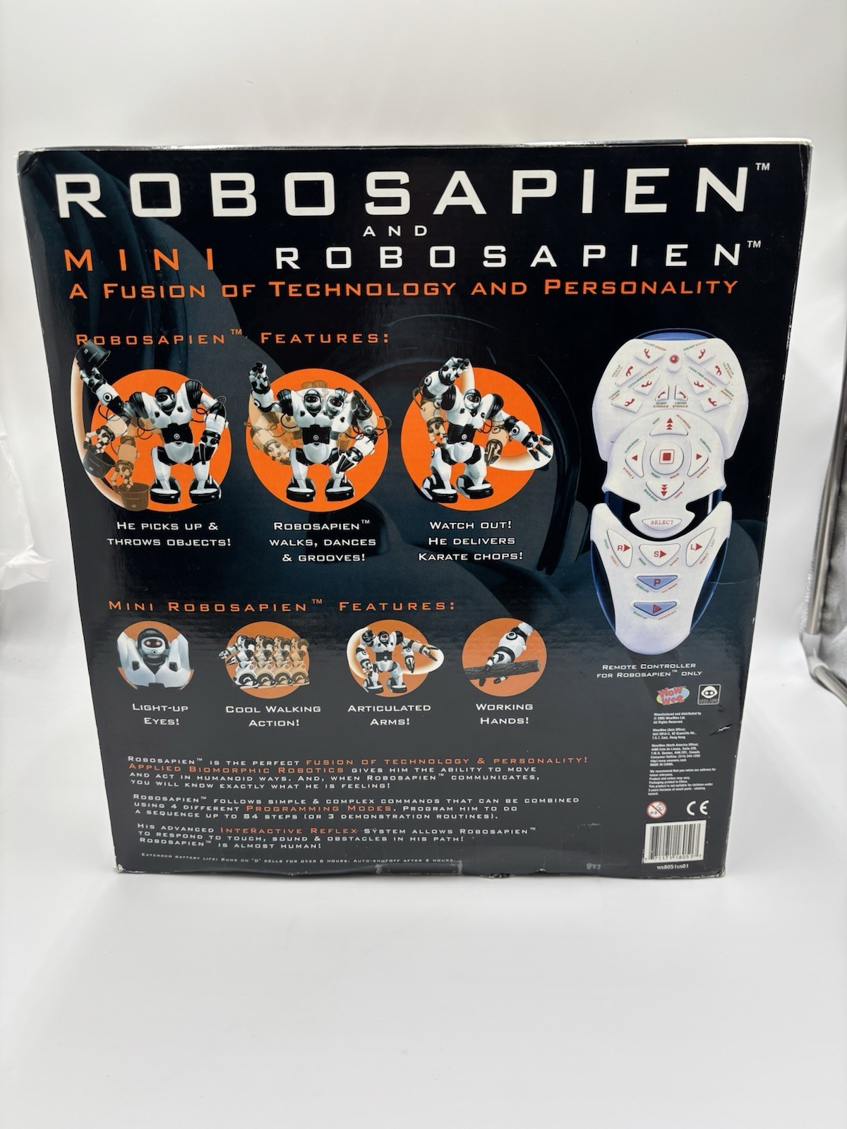 NEW 2005 WowWee Robonetics Robosapien & Mini Combo Set- Metallic Red Chrome Rare