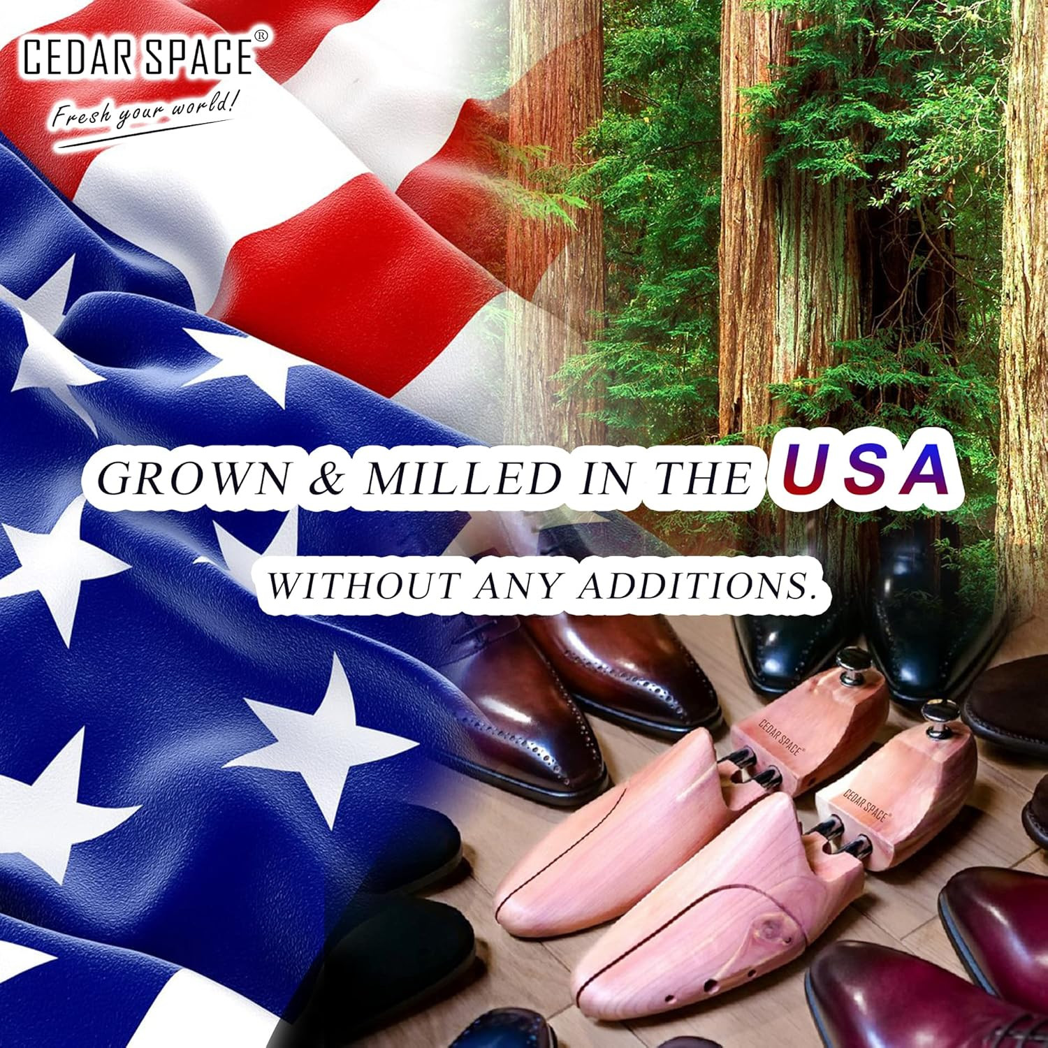 Cedar Shoe Trees for Men, 7.5-14 Sizes Cedar Shoe Trees, 2 Pairs Wooden Shoe Str