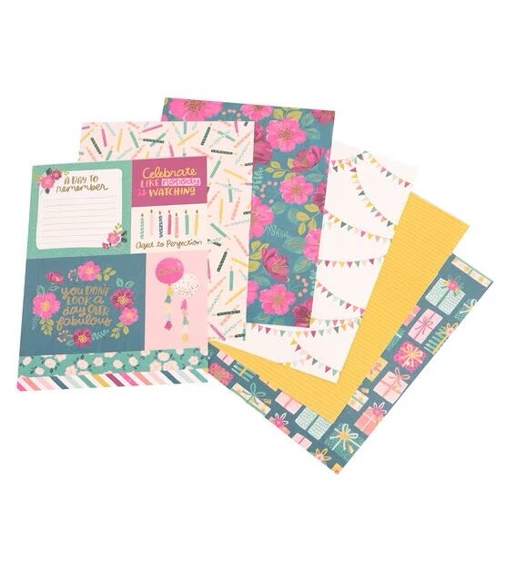 Pink Paislee - And Many More Collection - 6” x 8” Paper Pad with Foil Accents