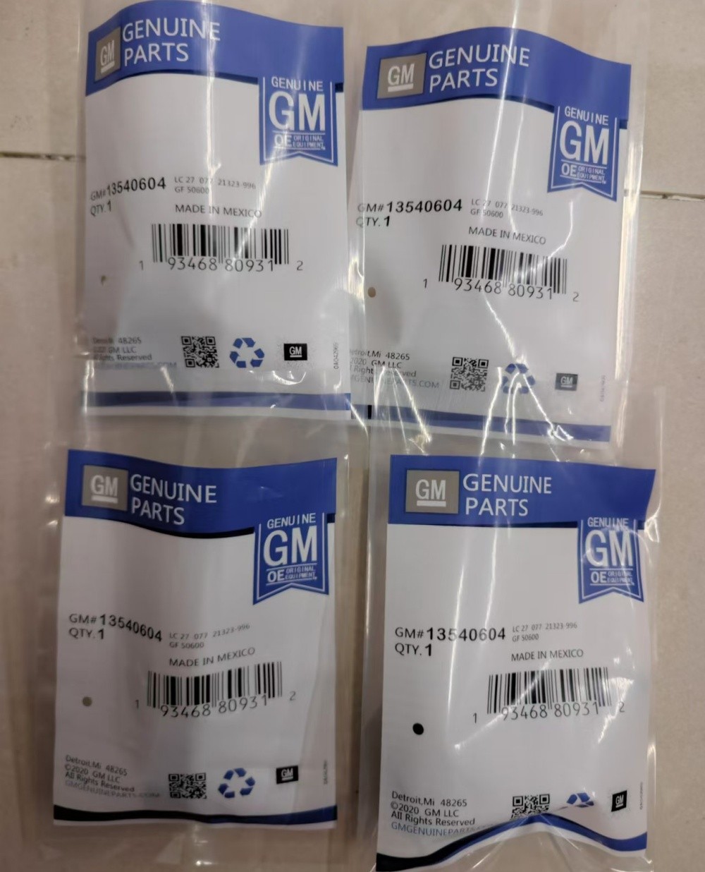 4PCS OEM TPMS 13540604 13528566 Tire Pressure Monitoring Sensor For Chevy Model