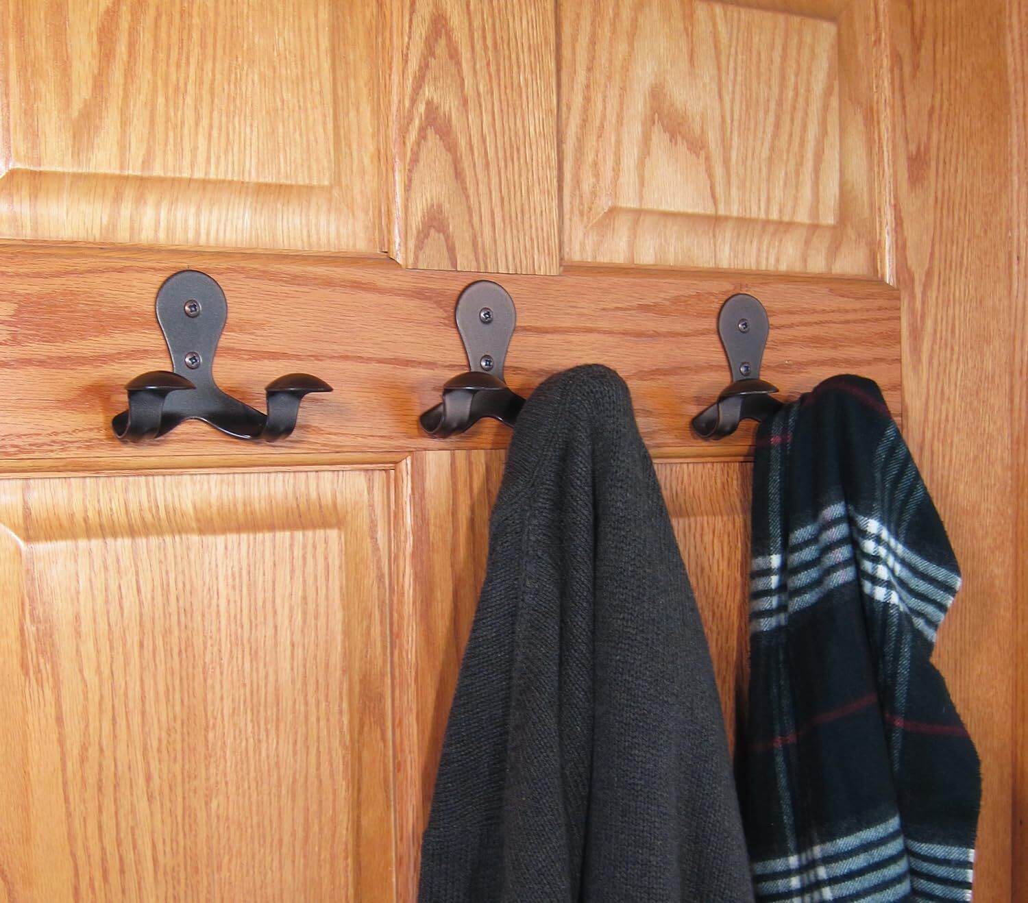 4 Pieces- FENIX Smart Hook Double Garment Friendly Clothes Coat Towel 2-Hooks