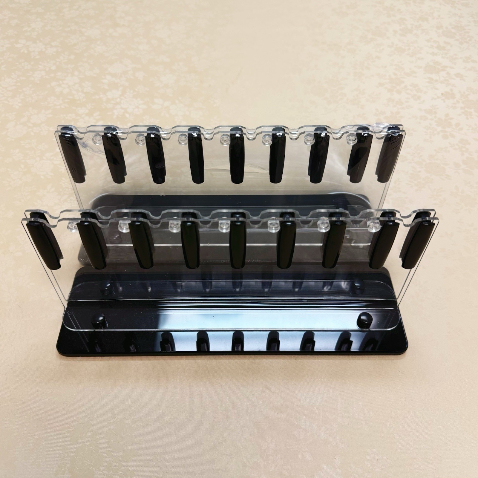 2 Set Display Stand Clear Acrylic Folding Knife Organizer Collector Showcase