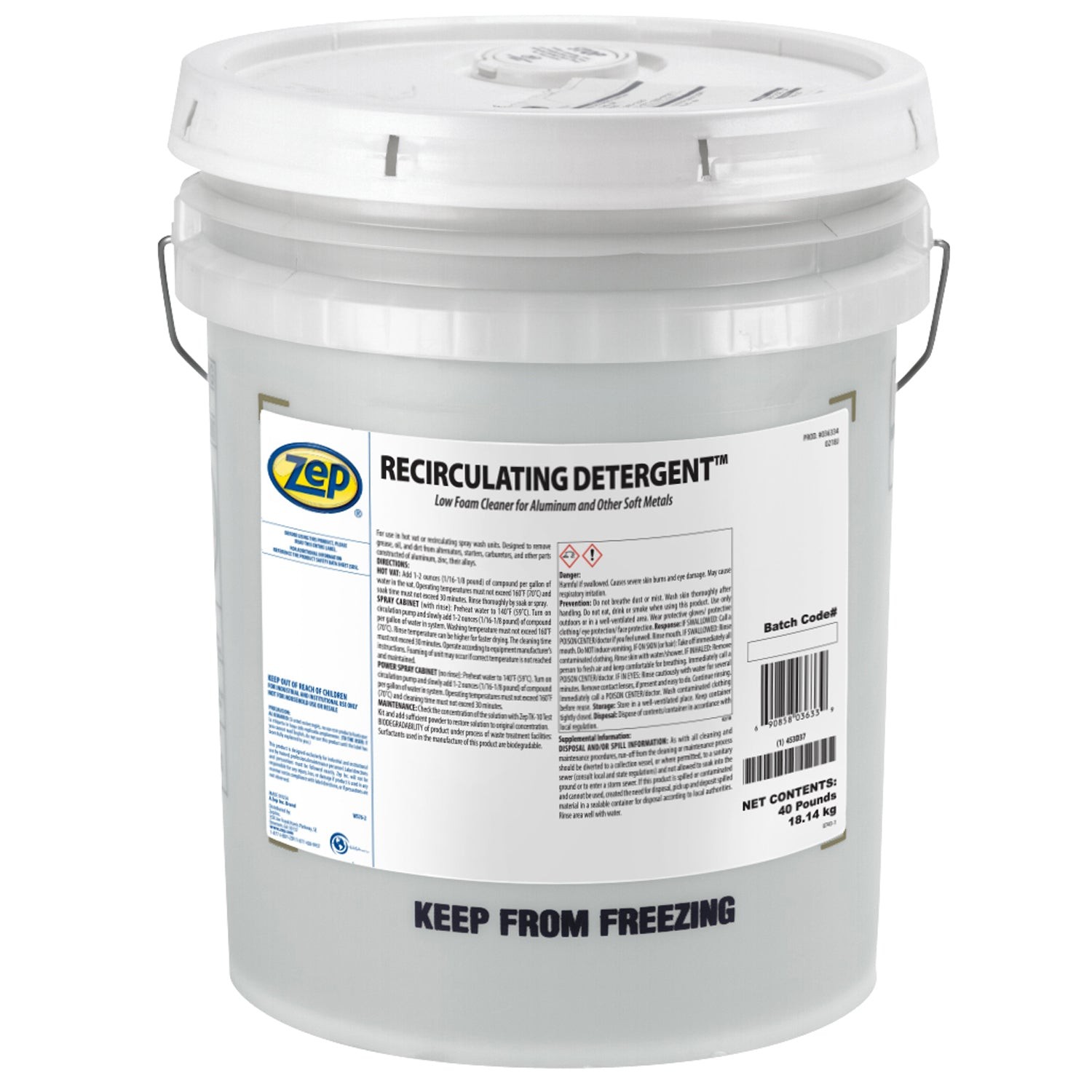 Zep Recirculating Detergent Powder - 40 lbs (1 Unit) 36334