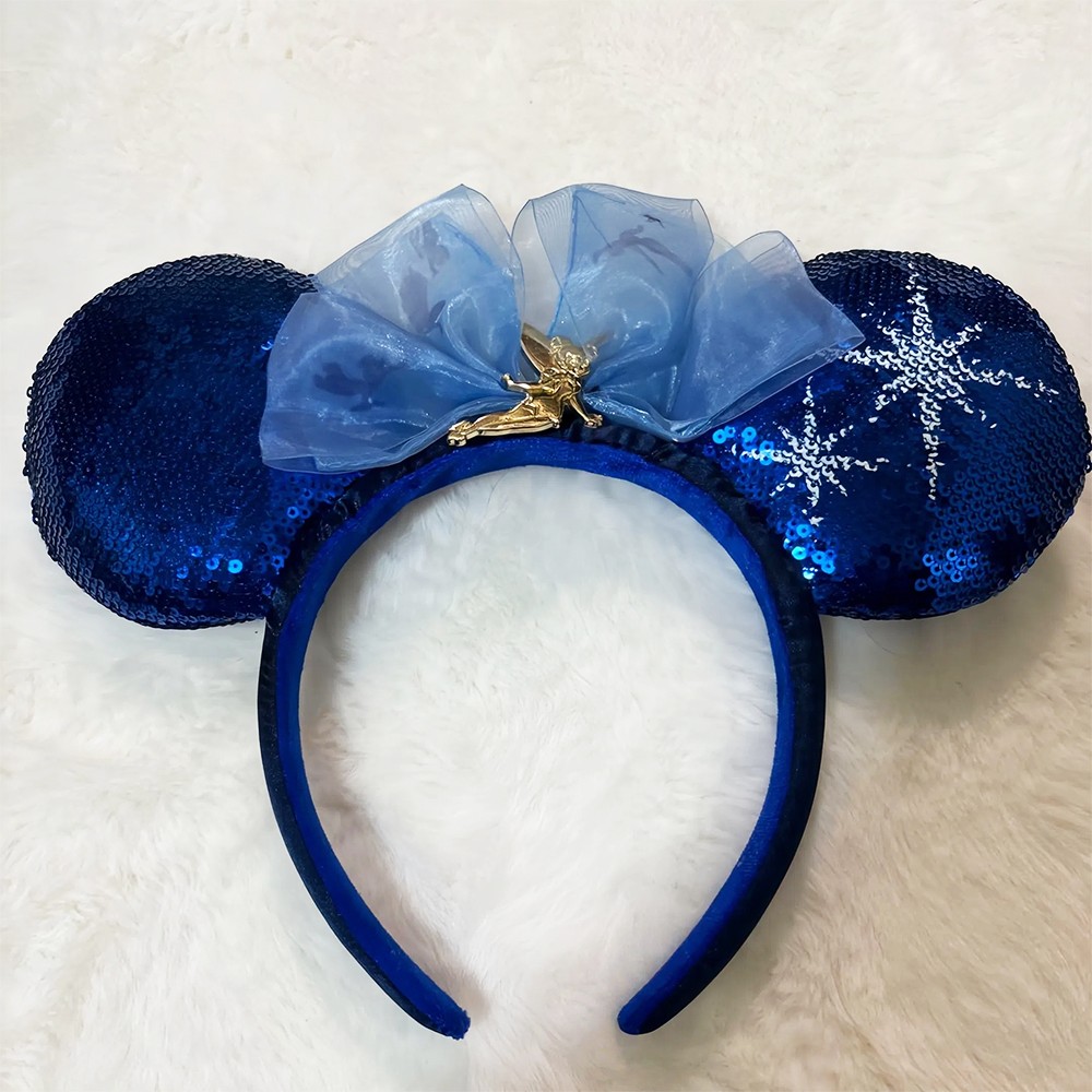 Disney- Parks Peter Pan's Flight Tinkerbell Main Attraction Minnie Ears Headband