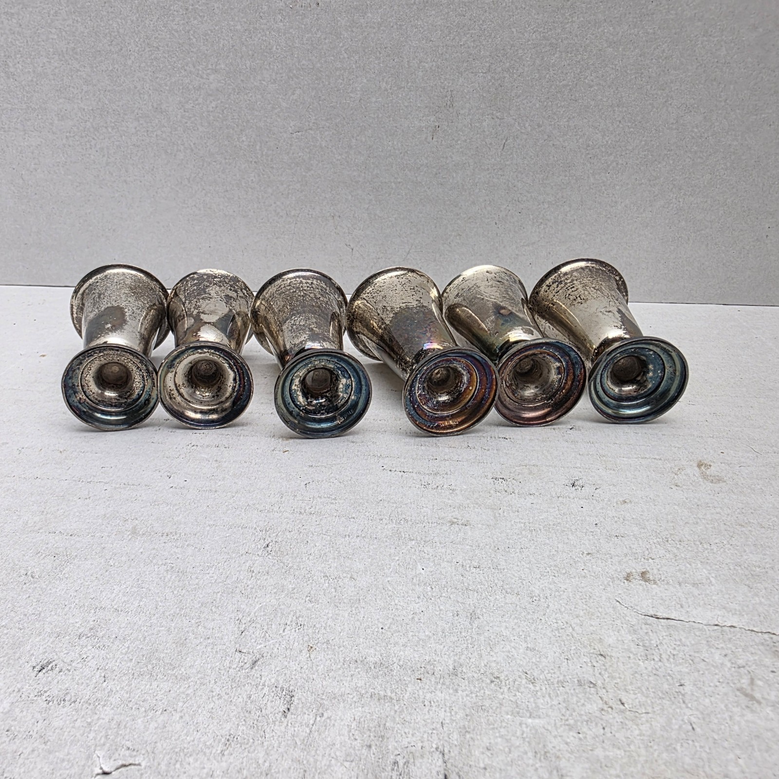 Vintage Frank M. Whiting Sterling Silver Cordial Glasses Set of 6 Shot Cups 100g