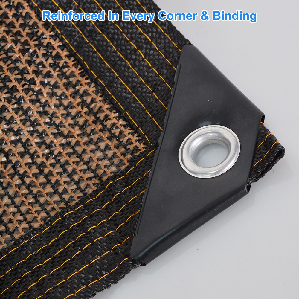 90% Sun Shade Cloth With Grommets Pergola Cover Canopy Outdoor Privacy Screen