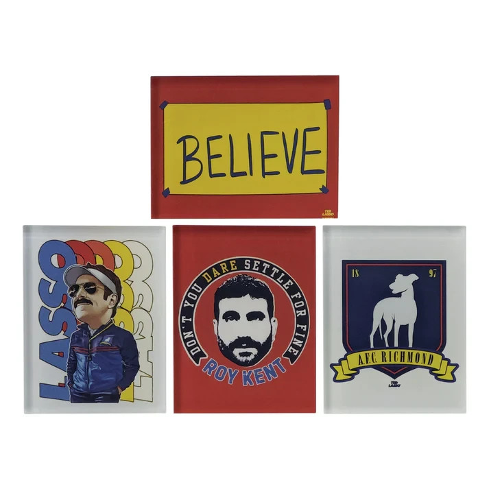 Ted Lasso Set of 4 Magnets - Roy Kent, Believe and more!